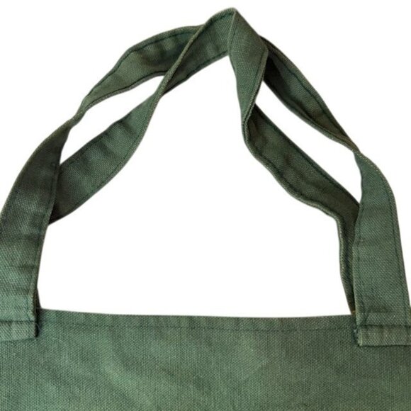 Vintage Tapestry Cat Christmas Tote Bag With Green Back & Handles - Picture 7 of 10